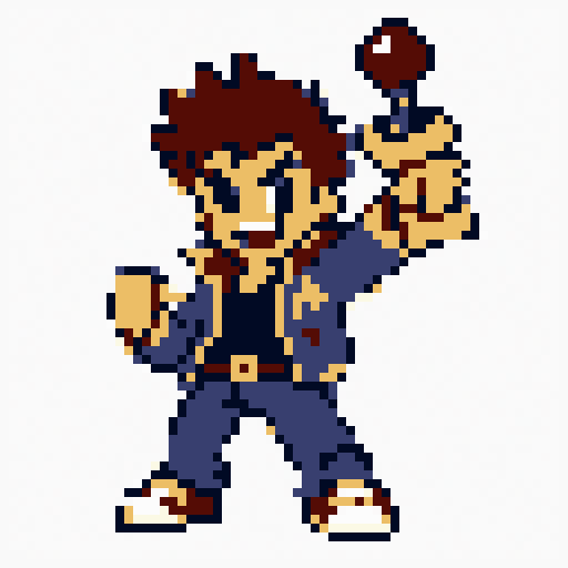 Arcade Champion 64x64 pixel art template, pico8 palette