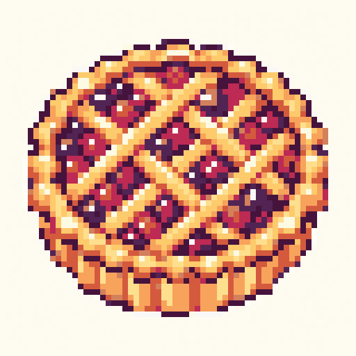 Berry Tart 64x64 pixel art template, dawn palette
