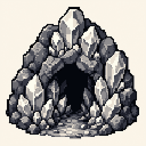 Crystal Cave 128x128 pixel art template