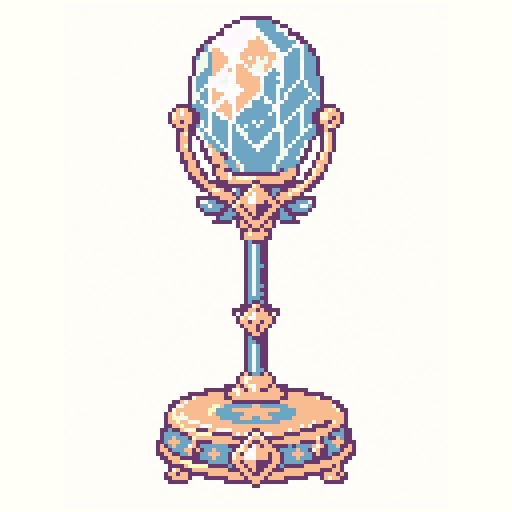 Crystal Microphone 128x128 pixel art template, bubblegum palette