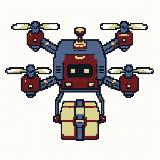 Delivery Drone 256x256 pixel art template