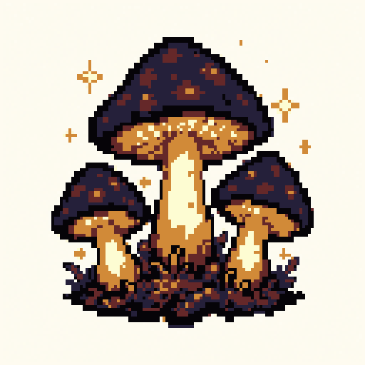 Glow Mushroom Patch 128x128 pixel art template