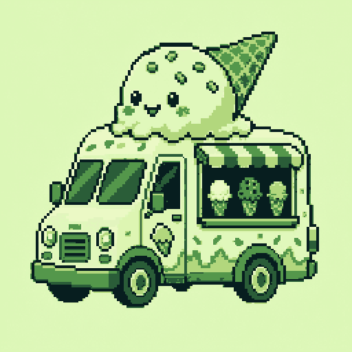 Ice Cream Van 256x256 pixel art template