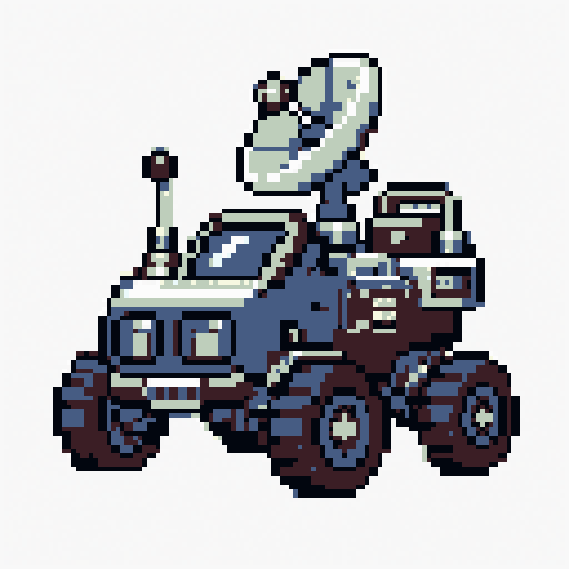 Lunar Rover 128x128 pixel art template, pico8 palette