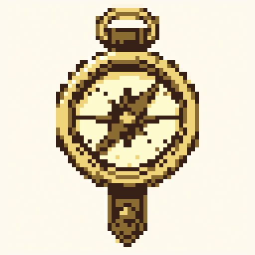 Magic Compass 64x64 pixel art template, pico8 palette