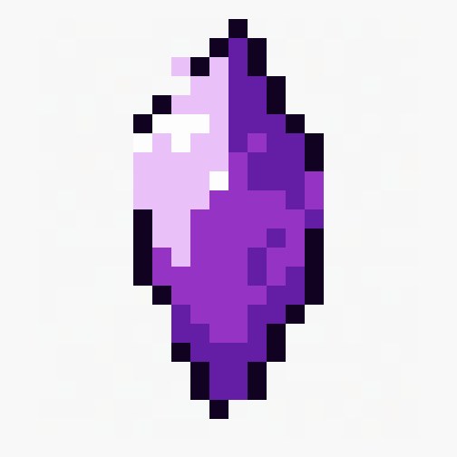 Purple Crystal 24x24 pixel art template, pico8 palette