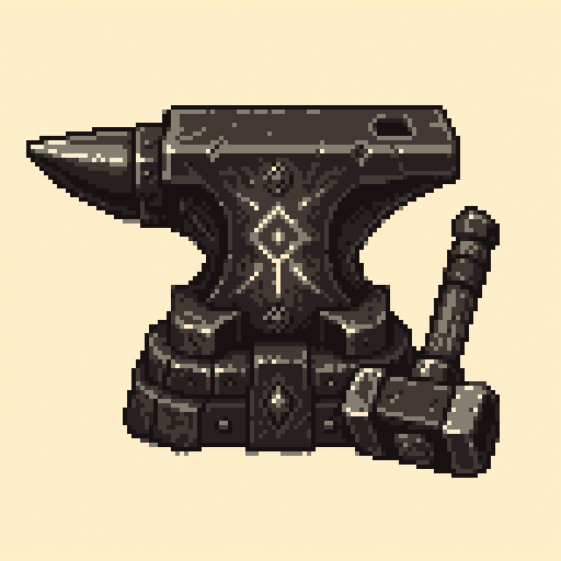 Rune Anvil 128x128 pixel art template