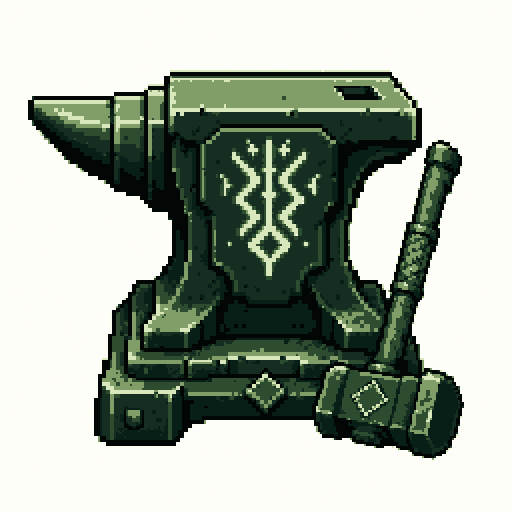 Rune Anvil 256x256 pixel art template