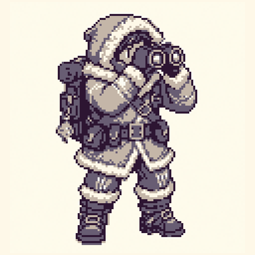 Snow Ranger 128x128 pixel art template