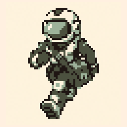 Space Courier 64x64 pixel art template