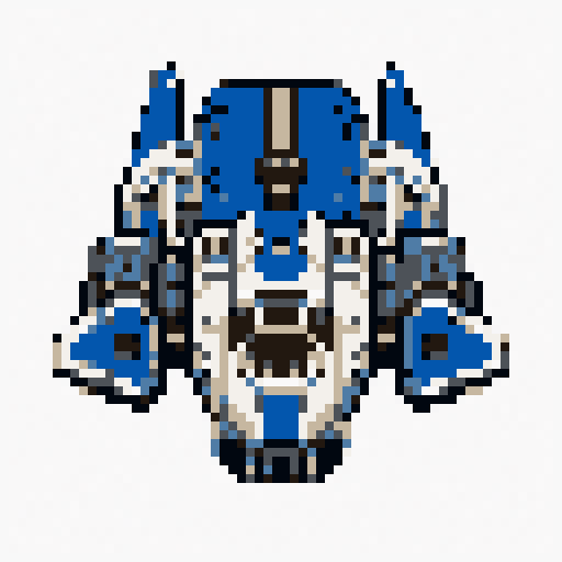 Starship Courier 64x64 pixel art template, nes palette