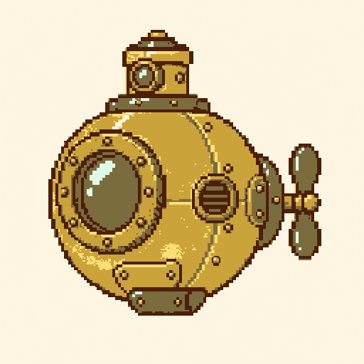 Submarine Pod 256x256 pixel art template