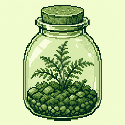 Tiny Terrarium 128x128 pixel art template