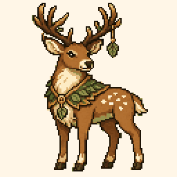 Forest Deer Sentinel remix 128x128 pixel art by maol