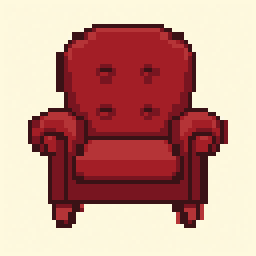Armchair study 64x64 pixel art by purplefrog747