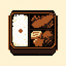 Bento Box study 64x64 pixel art by whitebear599