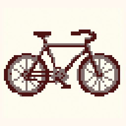 Bicycle study 64x64 pixel art by purplefrog747