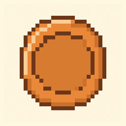 Bronze Coin study 32x32 pixel art by blueswan249