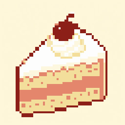 Cake Slice study 64x64 pixel art by purplebird400