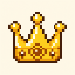 Crown Badge study 64x64 pixel art by ticklishfish263
