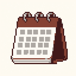 Desk Calendar study 64x64 pixel art by angrypeacock788