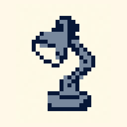 Desk Lamp study 32x32 pixel art by ticklishkoala407