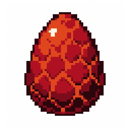 Dragon Egg study 64x64 pixel art by ticklishfish263