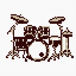 Drum Kit study 64x64 pixel art by whitebear599
