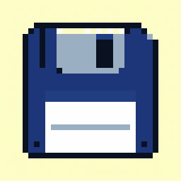 Floppy Disk study 32x32 pixel art by smallbird978