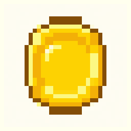 Gold Coin study 32x32 pixel art by goldenmouse194