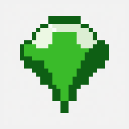 Green Gem study 32x32 pixel art by bigtiger663