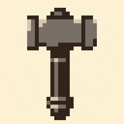 Hammer study 32x32 pixel art by goldenmouse194
