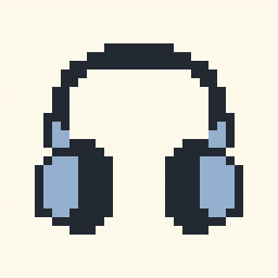 Headphones study 32x32 pixel art by ticklishpanda829