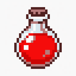 Health Potion study 32x32 pixel art by ticklishkoala407