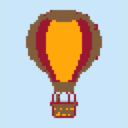 Hot Air Balloon study 64x64 pixel art by heavydog569