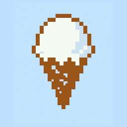 Ice Cream Cone study 64x64 pixel art by ticklishfish263