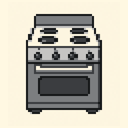 Kitchen Stove study 64x64 pixel art by redladybug257