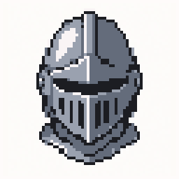Knight Helmet study 64x64 pixel art by whitebear599