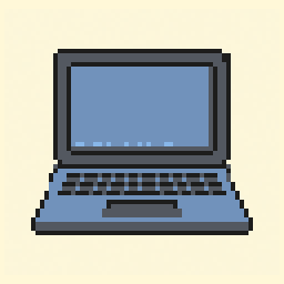 Laptop study 64x64 pixel art by whitebear599