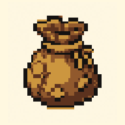 Loot Bag study 64x64 pixel art by purplebutterfly527