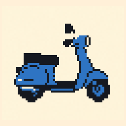 Motor Scooter study 64x64 pixel art by whitebear599
