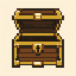 Open Treasure Chest study 64x64 pixel art by whitebear599