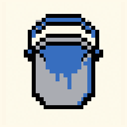 Paint Bucket study 64x64 pixel art by organicladybug306