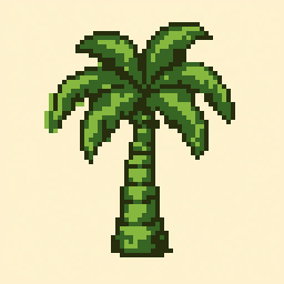 Palm Tree study 64x64 pixel art by purplebutterfly527