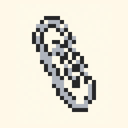 Paperclip study 32x32 pixel art by bigtiger663