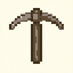 Pickaxe study 64x64 pixel art by purplebird400