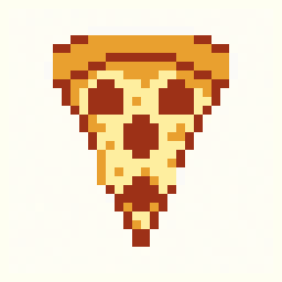 Pizza Slice study 32x32 pixel art by ticklishpanda829