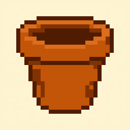 Plant Pot study 32x32 pixel art by ticklishpanda829