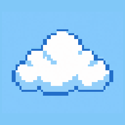 Puffy Cloud study 64x64 pixel art by heavydog569