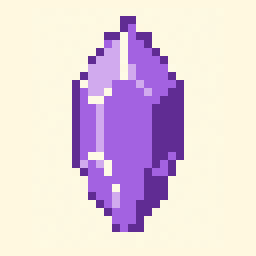 Purple Crystal study 32x32 pixel art by ticklishpanda829